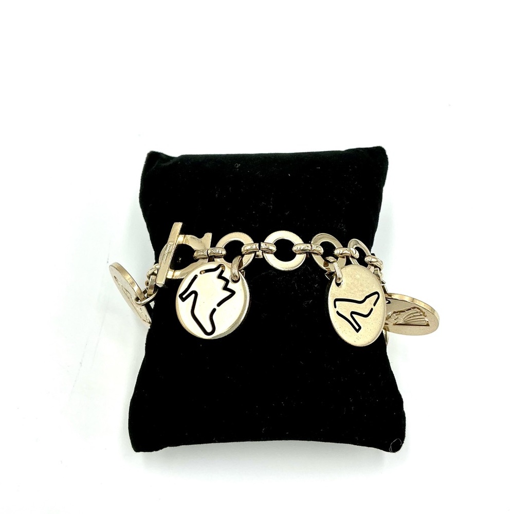 Salvatore Ferragamo Silver Charm Bracelet #1126 - Picture 2 of 4